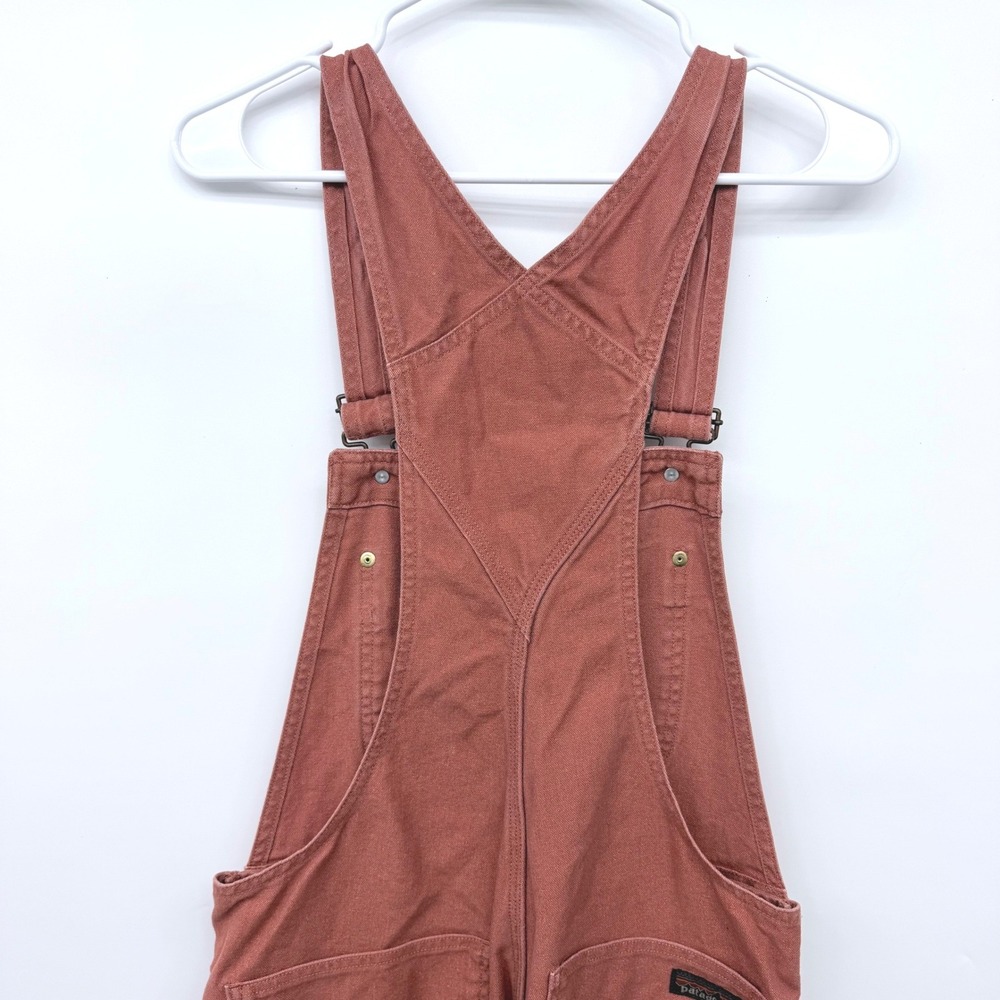 Patagonia All Seasons Hemp Canvas Bib Overalls Womens XS Rust Red Utility - Picture 6 of 11